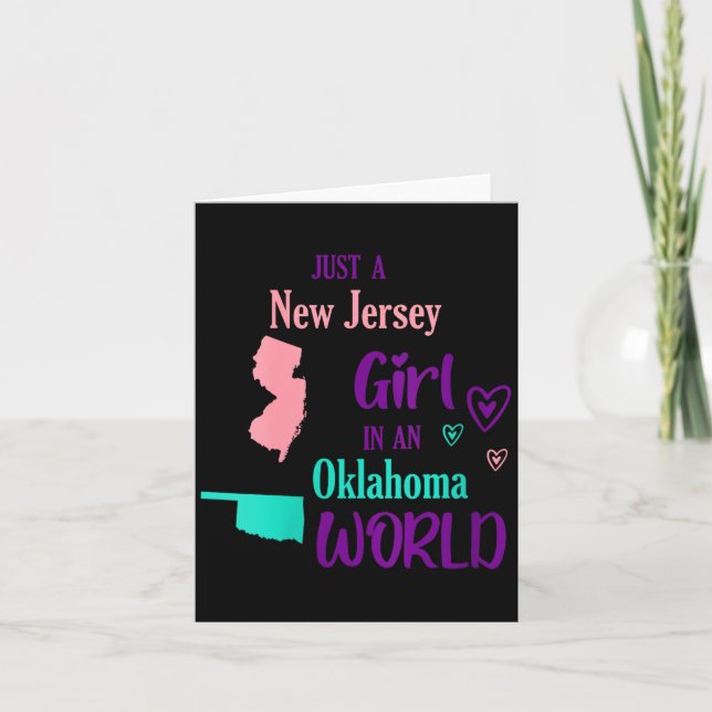 Tarjeta Womens Proud Girl Just A New Jersey Girl In An Okl (Anverso)