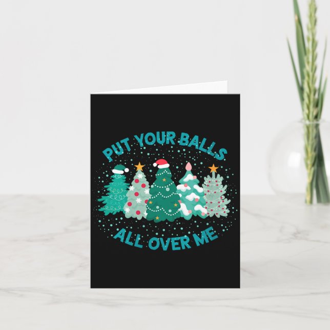 Tarjeta Womens Put Your All Over Me Merry Christmas Xmas T (Anverso)