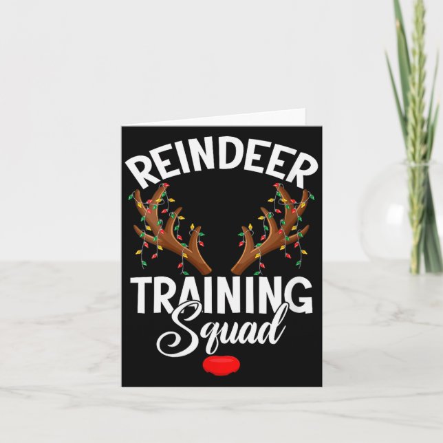 Tarjeta Womens Reindeer Training Squad Team Running Family (Anverso)