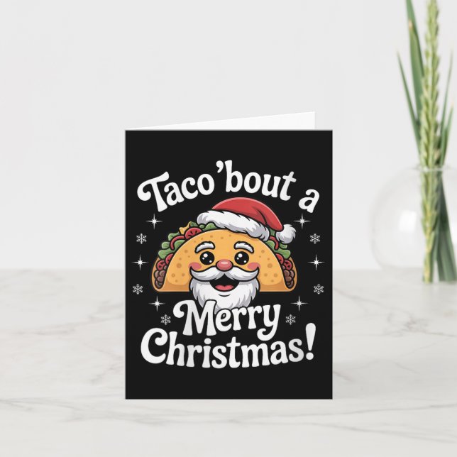 Tarjeta Womens Taco ‘bout A Merry Christmas Food Puns Mexi (Anverso)