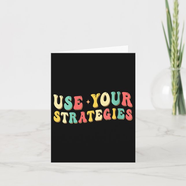Tarjeta Womens Use Your Strategies Test Day Testing Exam S (Anverso)