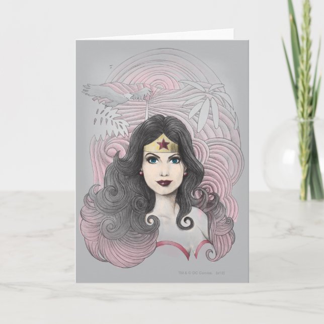 Tarjeta Wonder Woman Eagle and Trees (Anverso)