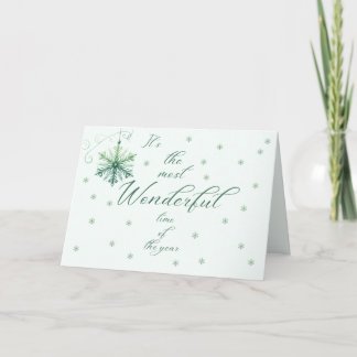 Tarjeta Wonderful Snowflake Christmas Card