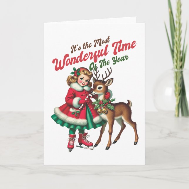 Tarjeta Wonderful Time of Year - vintage christmas (Anverso)
