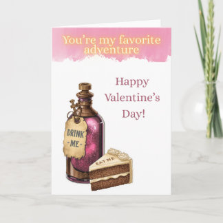 Tarjeta Wonderland Valetine's Card - Favorite Adventure