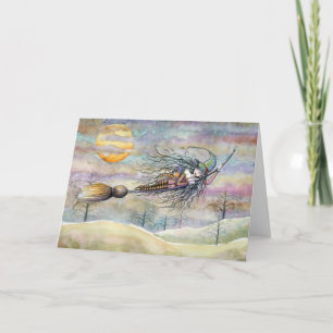 Tarjeta Wondrous Flight Halloween Walloween Card