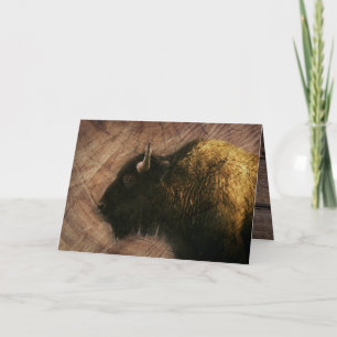 Tarjeta Wood Bison Buffalo