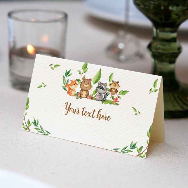 Tarjeta Woodland Wild One Food Place (Subido por el creador)