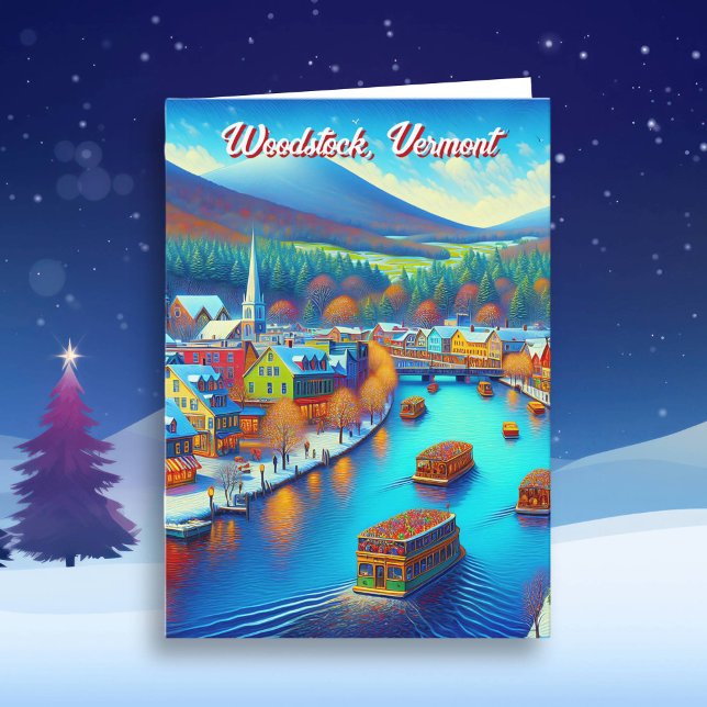 Tarjeta Woodstock, Vermont en tiempo de Navidades (Subido por el creador)
