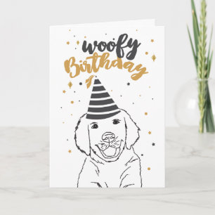 Tarjeta Woofday Birthday Labrador-Retriever Cute Puppy Ske
