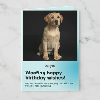 Tarjeta Woofing Happy Birthday Labrador Card