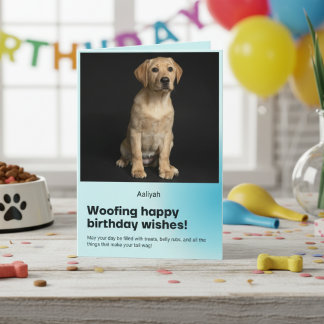 Tarjeta Woofing Happy Birthday Labrador Card