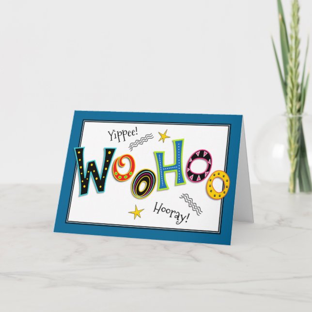 Tarjeta Woohoo saludo del cumpleaños de la (Anverso)