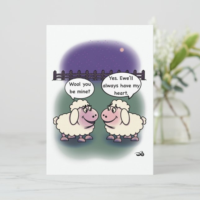 Tarjeta Wool Flat Card (Anverso de pie)