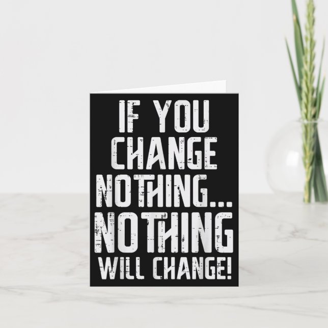 Tarjeta Workout If You Change Nothing Gym Insrational Wome (Anverso)