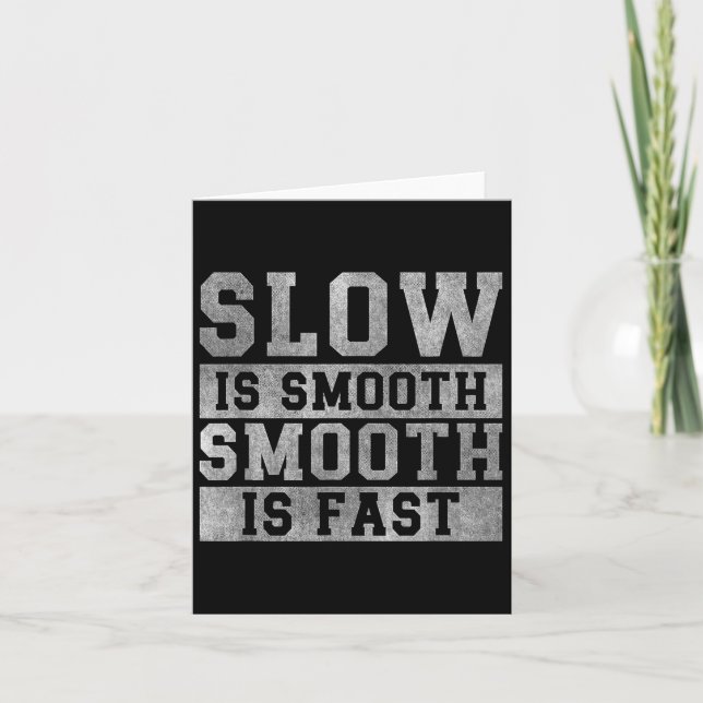 Tarjeta Workout Slow Is Smooth, Sitive Quote Motivational  (Anverso)