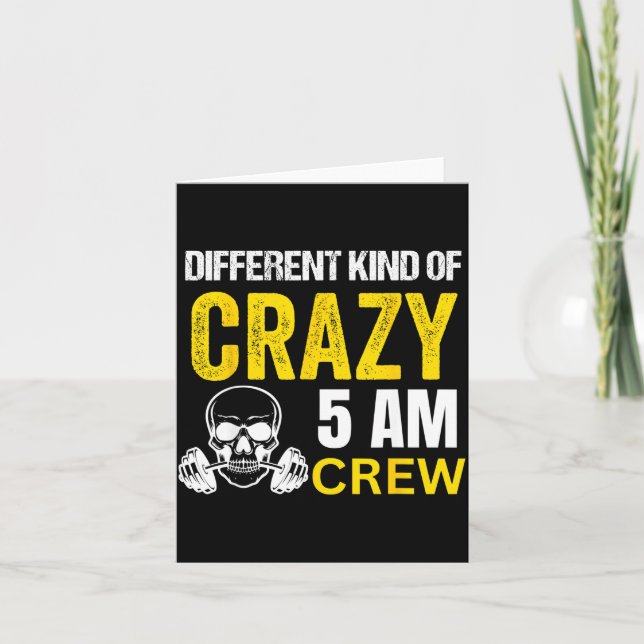 Tarjeta Workout Squad 5am Crew Funny Gym Workout Quote  (Anverso)