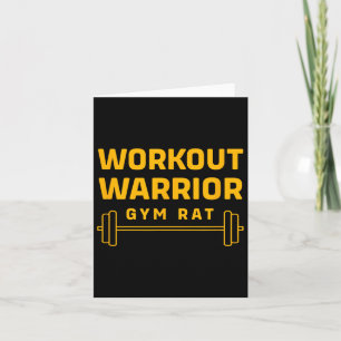 Tarjeta Workout Warrior Bodybuilding Funny Gym Rat