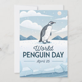 Tarjeta World Penguin Day Winter Nature Illustration