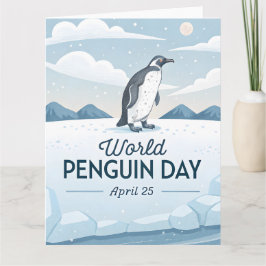 Tarjeta World Penguin Day Winter Nature Illustration
