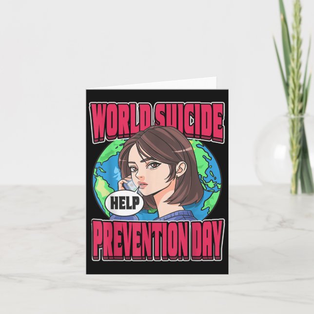 Tarjeta World Suicide Prevention Day Awareness September 1 (Anverso)