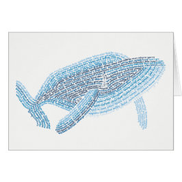 Tarjeta World Word Blue Whale