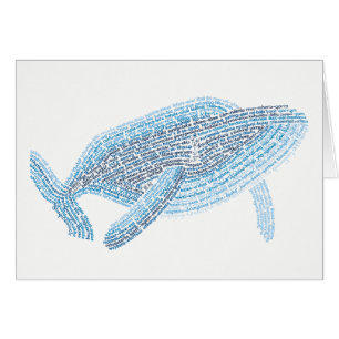 Tarjeta World Word Blue Whale