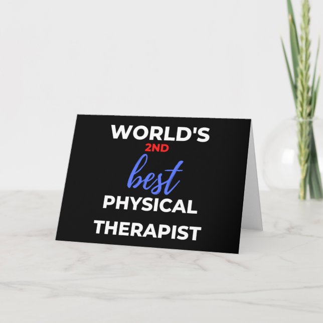 Tarjeta World's 2nd Best Physical Therapist (Anverso)