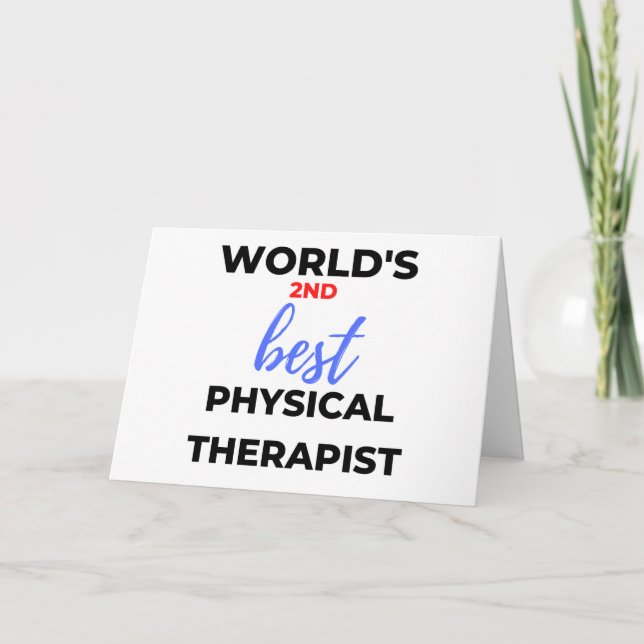 Tarjeta World's 2nd Best Physical Therapist 2 (Anverso)