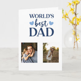 Tarjeta Worlds Best Dad Photo Card | Father's Day 2026  