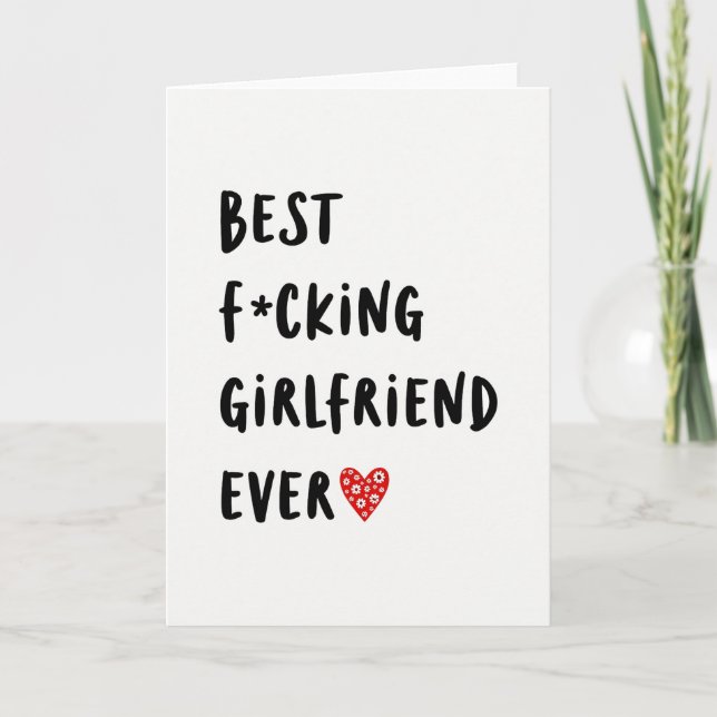 Tarjeta Worlds Best Girlfriend Ever Card (Anverso)