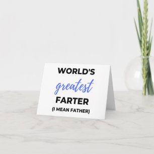Tarjeta World's Greatest Farter I Mean Father bl