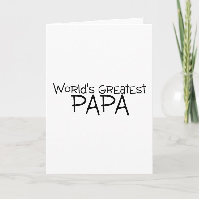 Tarjeta Worlds Greatest Papa (Anverso)