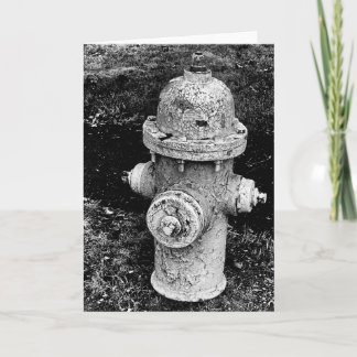 Tarjeta Worn Chipped Rusty Old Fire Hydrant Photo