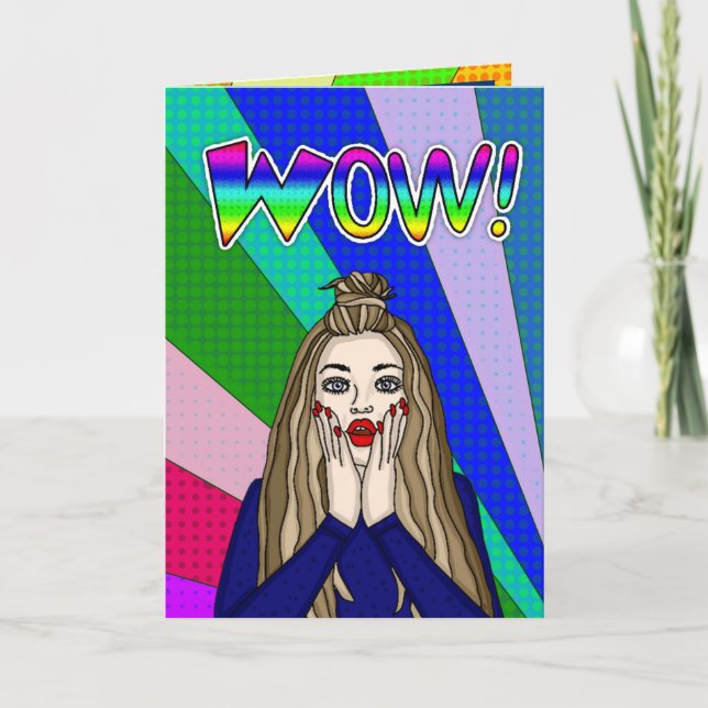 Tarjeta Wow, Girl You are Amazing, Encouragament (Anverso)