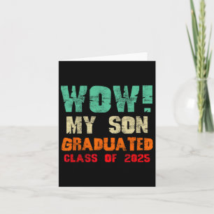 Tarjeta Wow Mi Hijo Graduó Graduación De Graduación Gradua
