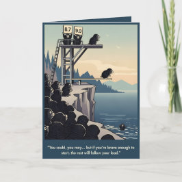 Tarjeta WPA art funny motivational slogan card