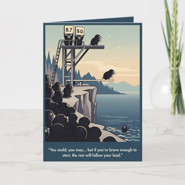 Tarjeta WPA art funny motivational slogan card (Anverso)