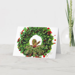 Tarjeta Wreath Blank para navidades