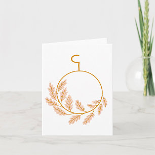 Tarjeta Wreath Botánica minimalista Neutral moderno