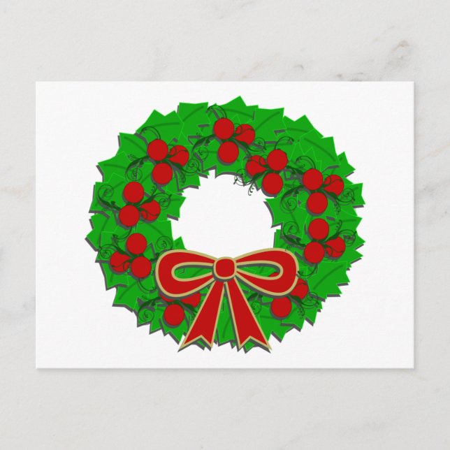 Tarjeta Wreath de vacaciones (Anverso)