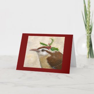 Tarjeta Wren para navidades