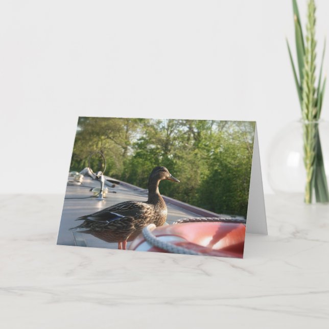 Tarjeta Wrenbury Duck Canal Notecard (Anverso)