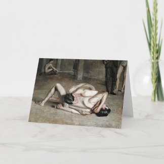 Tarjeta Wrestlers Fine Art Greetings Card