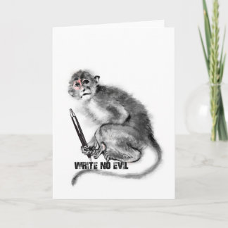 Tarjeta write no evil card