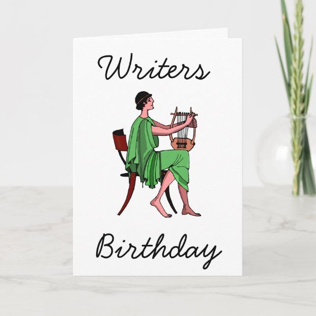 Tarjeta Writer's Birthday (Anverso)