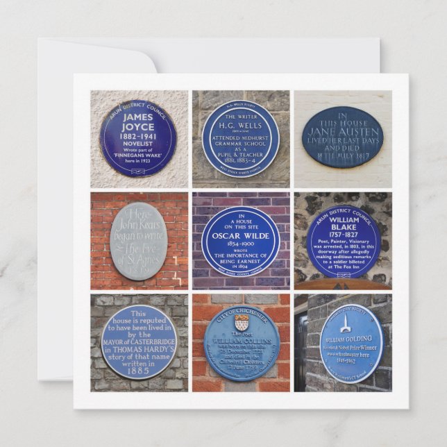 Tarjeta Writers' Plaques (Anverso)