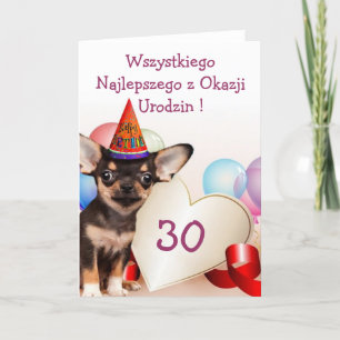 Tarjeta Wszystkiego Najlepszego Birthday Chihuahua card