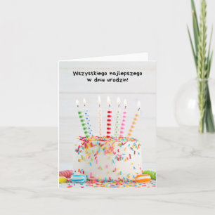 Tarjeta Wszystkiego najlepszego w dniu urodzin, polaco