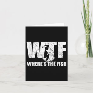 Tarjeta Wtf Wheres The Fish Mens Divertidos Regalos De Pes